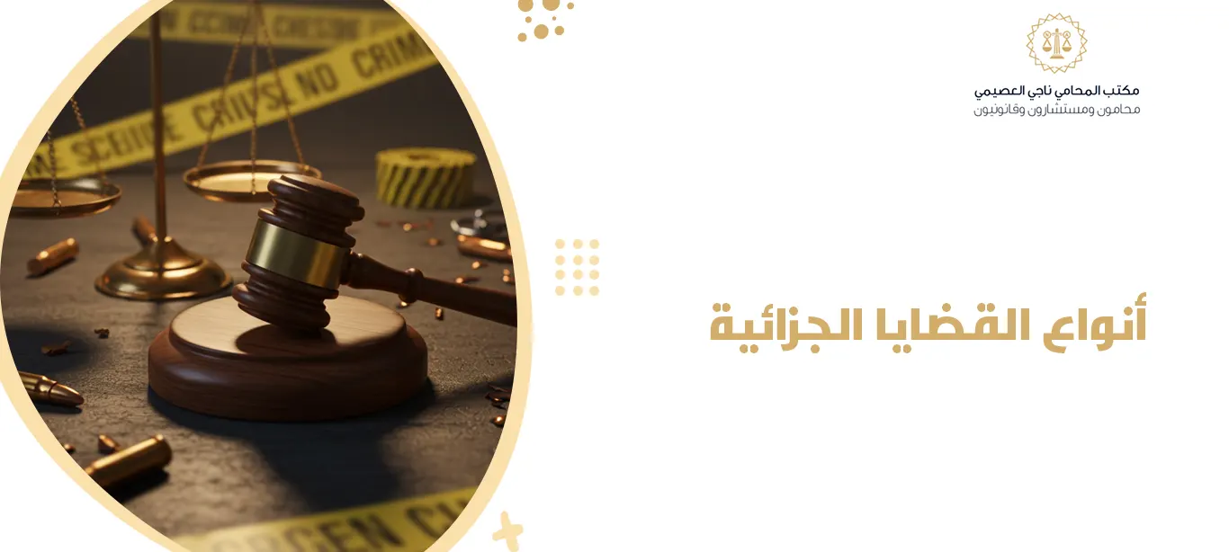 أنواع القضايا الجزائية